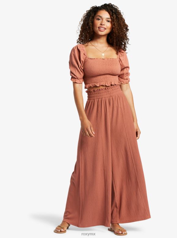 Roxy mujer top corto con mangas abullonadas de Sunset Walks 68XP0105