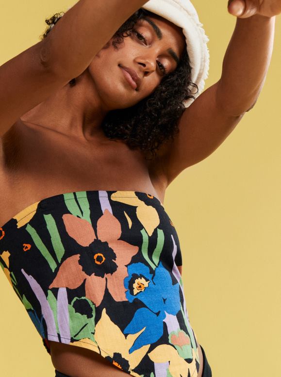 Roxy mujer top corto con tirantes de iconic place 68XP0154