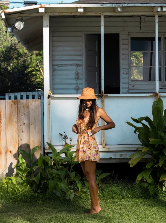 Roxy mujer top sin mangas con diseño de lúpulo de la isla 68XP0445