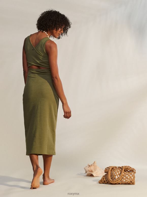 Roxy mujer buen recuerdo vestido midi con tiras 68XP0167