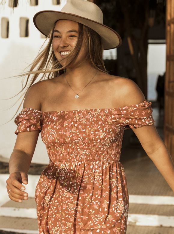 Roxy mujer minivestido tejido con pétalos de Hello 68XP0502