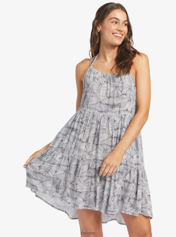 Roxy mujer vestido acampanado con estampado de brisa vespertina 68XP0143