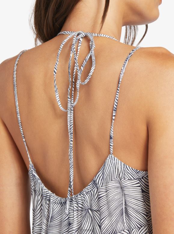 Roxy mujer vestido acampanado con estampado de brisa vespertina 68XP0143