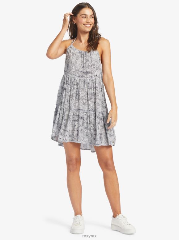 Roxy mujer vestido acampanado con estampado de brisa vespertina 68XP0143