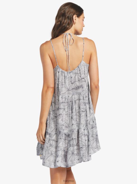 Roxy mujer vestido acampanado con estampado de brisa vespertina 68XP0143