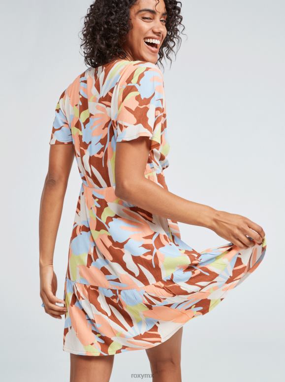 Roxy mujer vestido corto con estampado de flujo de verano 68XP0550