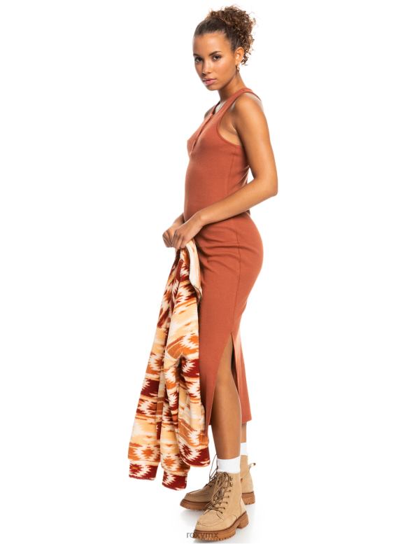 Roxy mujer vestido de punto de canalé con brillo de luna 68XP0307