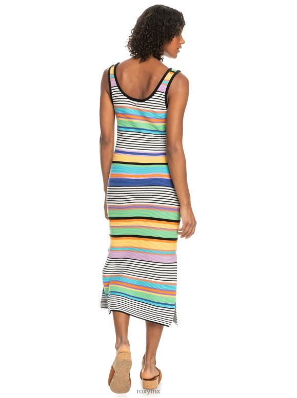 Roxy mujer vestido midi de tirantes con diseño de ramo de sol 68XP0152