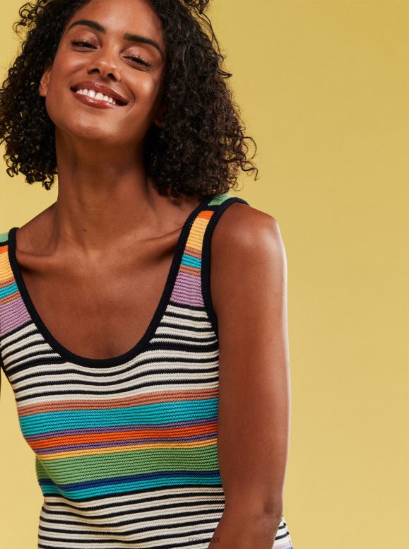 Roxy mujer vestido midi de tirantes con diseño de ramo de sol 68XP0152