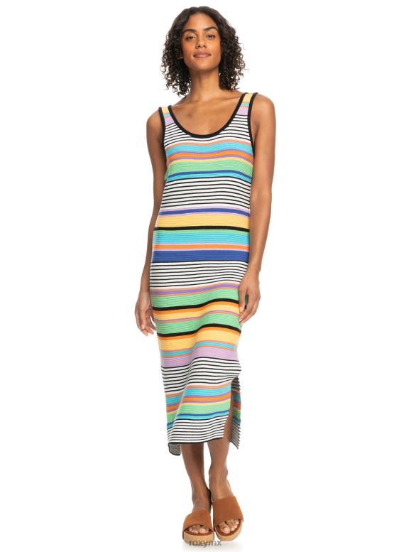 Roxy mujer vestido midi de tirantes con diseño de ramo de sol 68XP0152