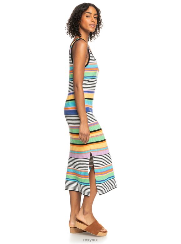Roxy mujer vestido midi de tirantes con diseño de ramo de sol 68XP0152