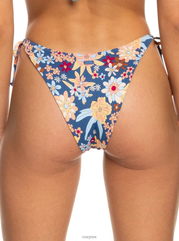 Roxy mujer braguitas de bikini atrevidas clásicas de playa estampadas con lazo lateral 68XP01069