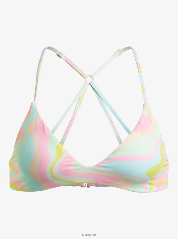 Roxy mujer parte de arriba de bikini de triángulo atlético reversible tropics hype 68XP0617