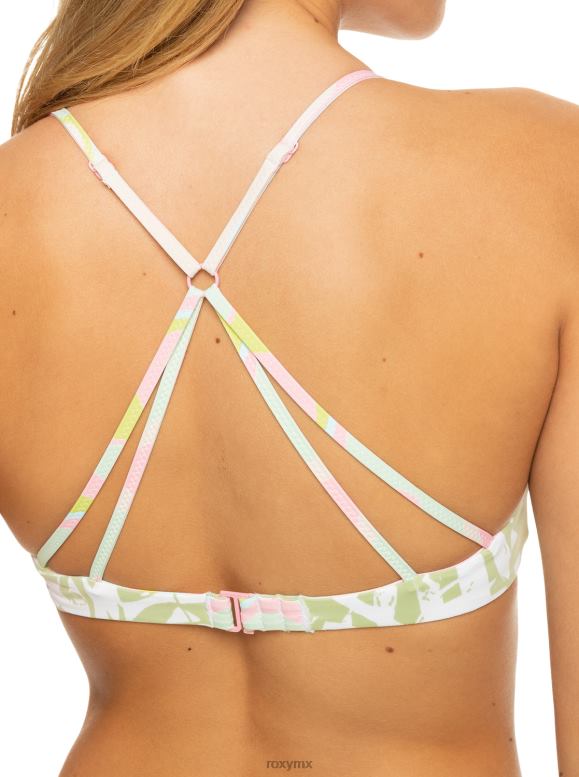 Roxy mujer parte de arriba de bikini de triángulo atlético reversible tropics hype 68XP0617