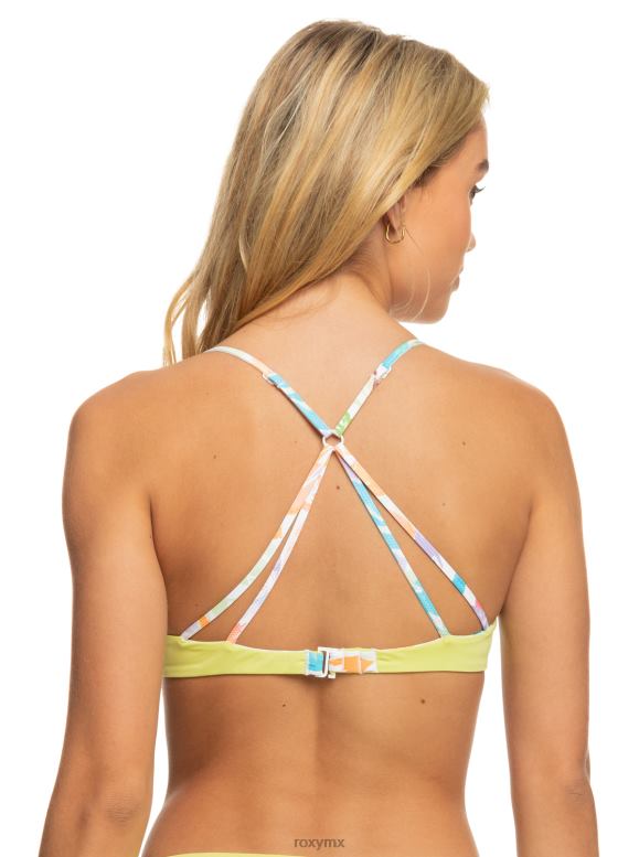 Roxy mujer parte de arriba de bikini de triángulo reversible retro revo 68XP0779