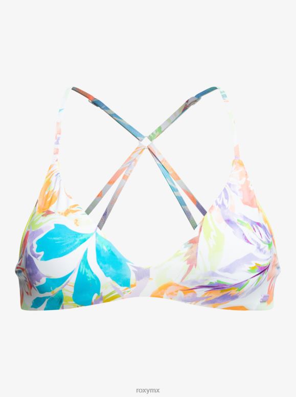 Roxy mujer parte de arriba de bikini de triángulo reversible retro revo 68XP0779