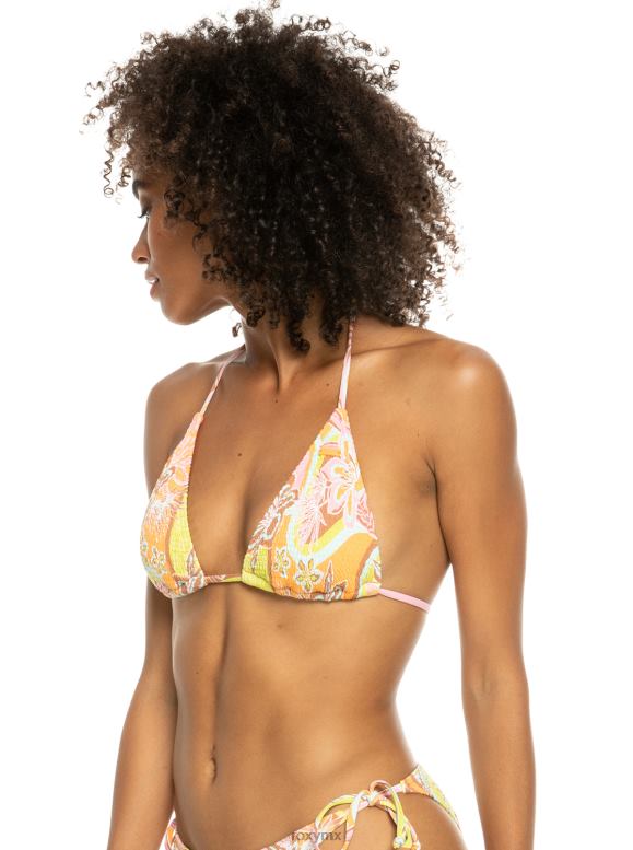 Roxy mujer parte de arriba de bikini triatlón tiki floraldelic 68XP0691
