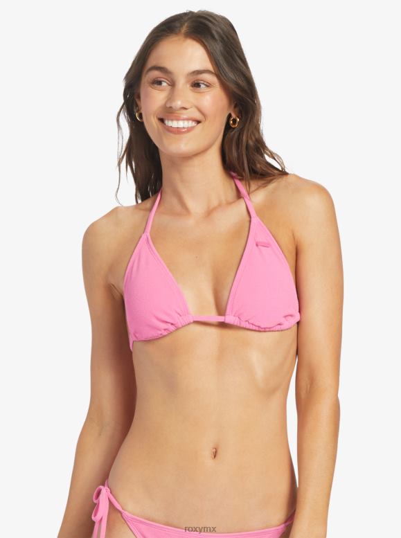 Roxy mujer parte superior de bikini de triángulo alargado con calor hawaiano 68XP0974