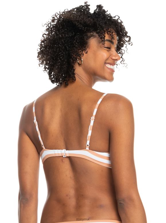 Roxy mujer parte superior de bikini de triángulo de moda clásica de playa estampada 68XP0960