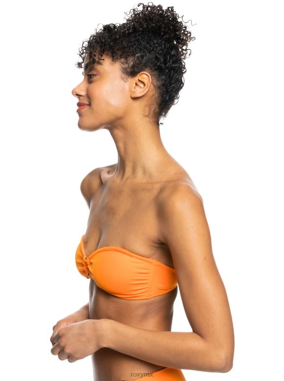 Roxy mujer top de bikini bandeau color mermelada 68XP0782