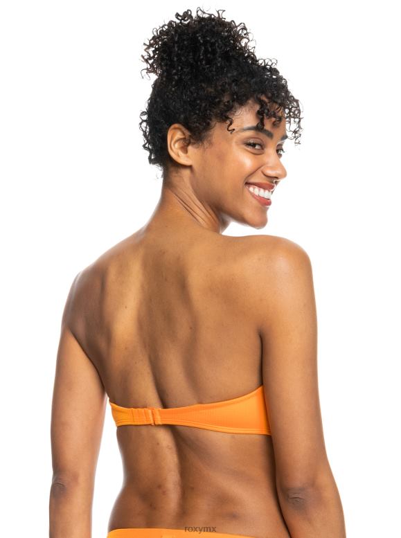 Roxy mujer top de bikini bandeau color mermelada 68XP0782