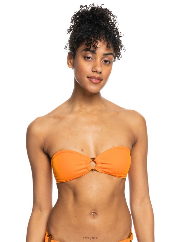 Roxy mujer top de bikini bandeau color mermelada 68XP0782