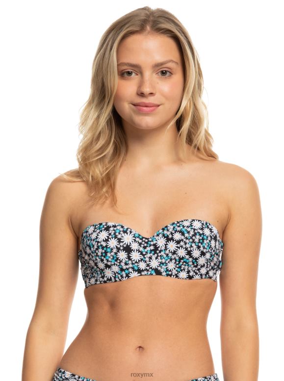 Roxy mujer top de bikini bandeau estampado beach classics 68XP0802