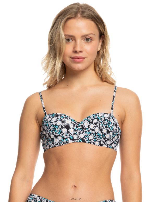Roxy mujer top de bikini bandeau estampado beach classics 68XP0802