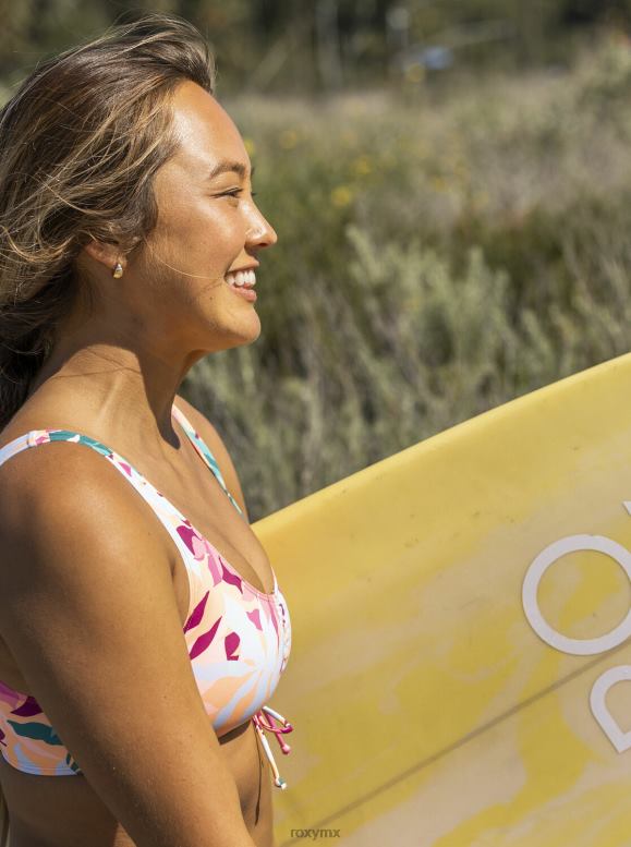 Roxy mujer top de bikini bralette atlético activo 68XP0906