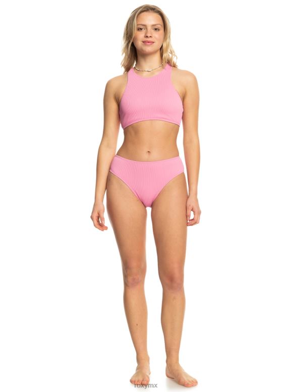 Roxy mujer top de bikini corto de canalé activo 68XP0854