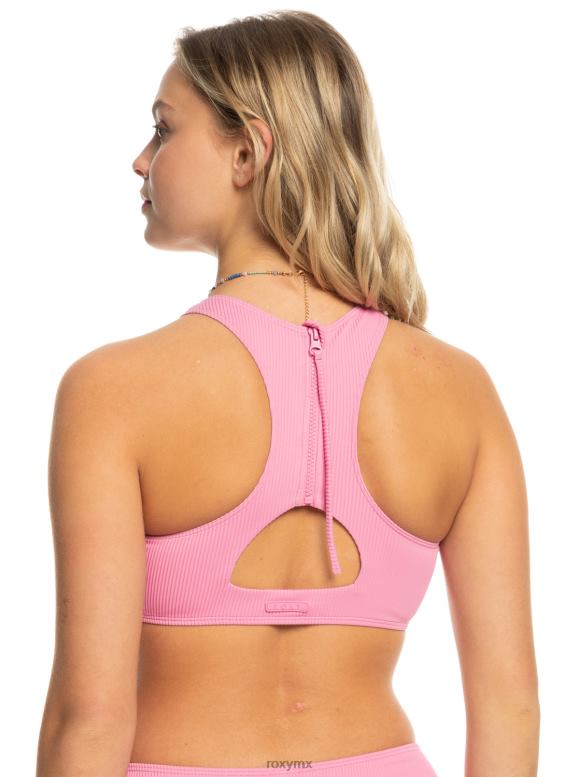 Roxy mujer top de bikini corto de canalé activo 68XP0854