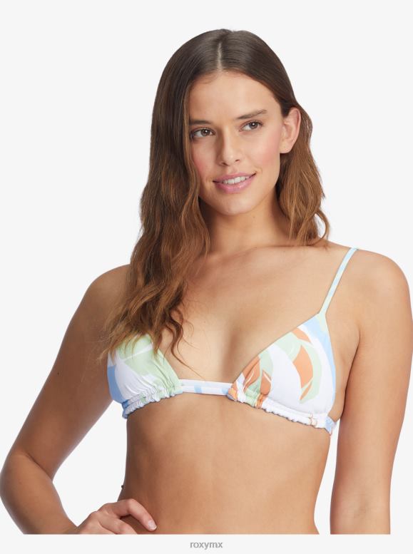 Roxy mujer top de bikini de triángulo tiki reversible con flores silvestres 68XP0943