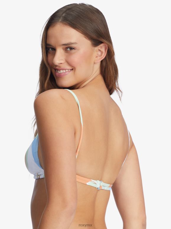 Roxy mujer top de bikini de triángulo tiki reversible con flores silvestres 68XP0943