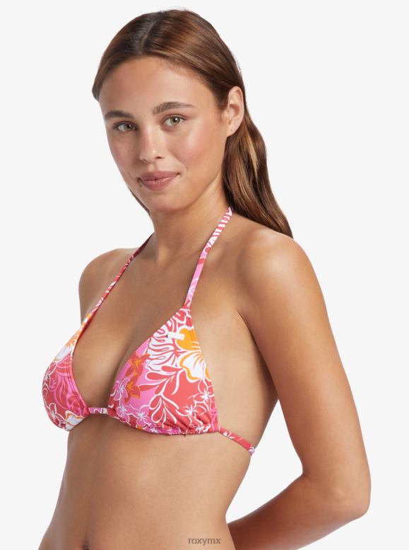 Roxy mujer top de bikini de triatlón tiki con rocío de mar 68XP0684