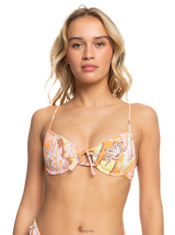 Roxy mujer top de bikini floraldelic con aros 68XP0693
