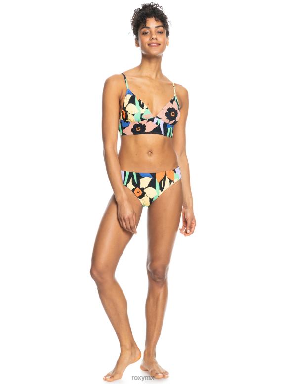 Roxy mujer top de bikini sin mangas color mermelada 68XP0785