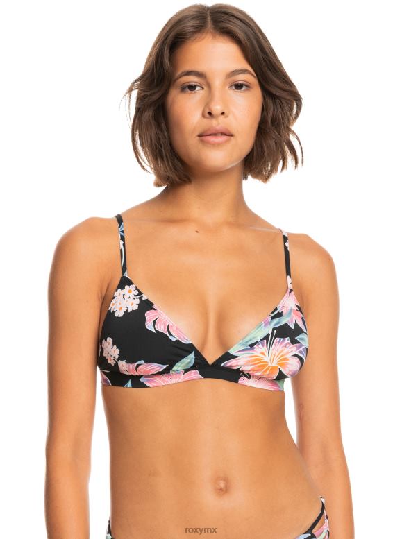 Roxy mujer top de bikini triángulo fijo beach classics estampado 68XP01108