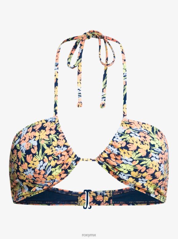 Roxy mujer top de bikini triangular estampado beach classics 68XP0841