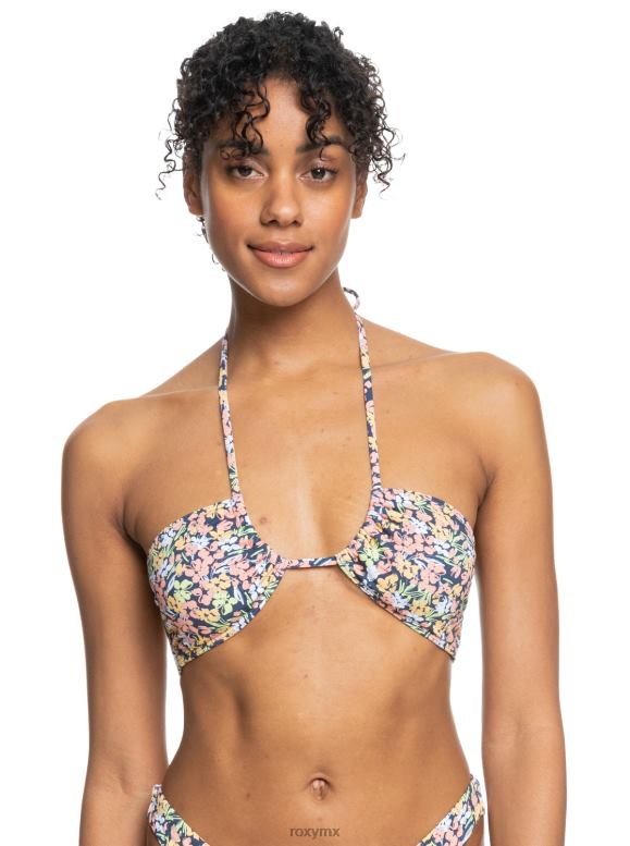 Roxy mujer top de bikini triangular estampado beach classics 68XP0841