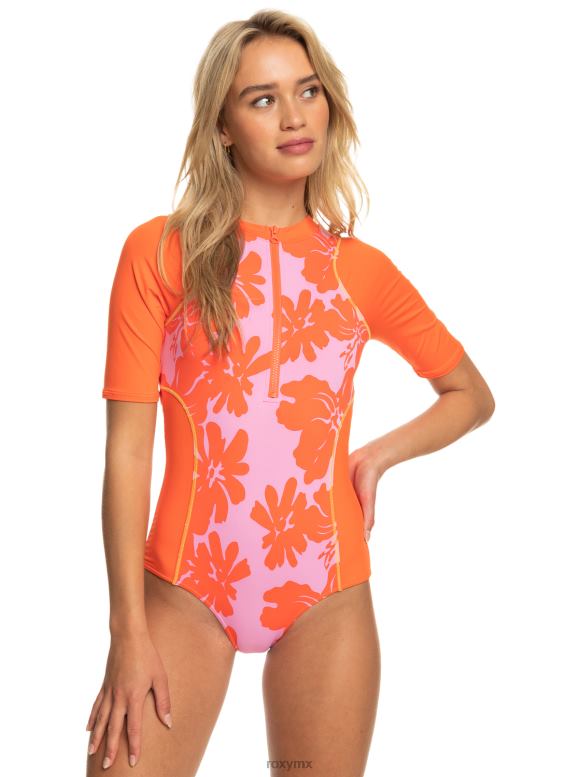 Roxy mujer surf.amable.kate. traje de baño de una pieza de manga corta 68XP0583