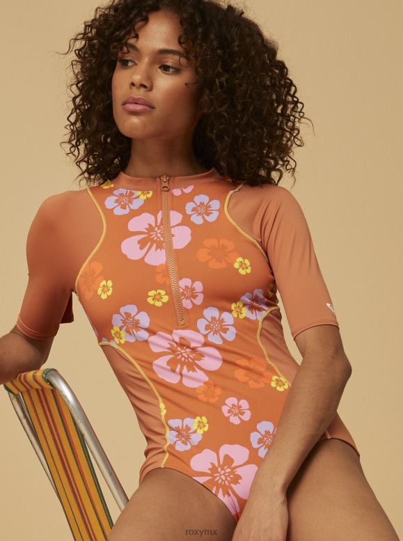 Roxy mujer surf.amable.kate. traje de baño de una pieza de manga corta 68XP0584