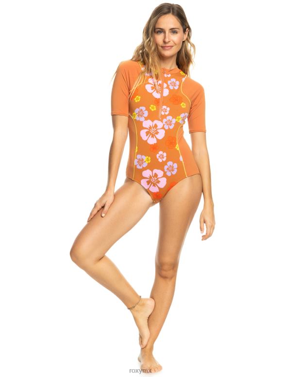 Roxy mujer surf.amable.kate. traje de baño de una pieza de manga corta 68XP0584