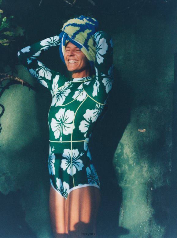 Roxy mujer traje de baño de una pieza de manga larga digi high 68XP0702