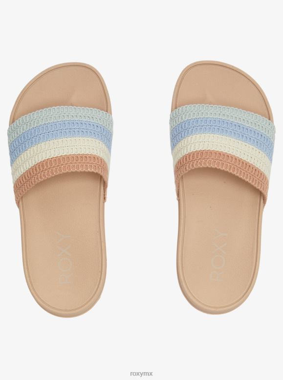 Roxy mujer sandalias resbaladizas de ganchillo 68XP01215